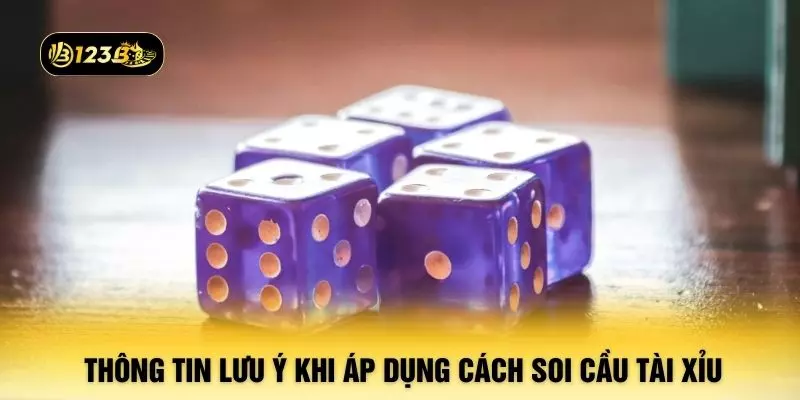 Thông tin lưu ý khi áp dụng cách soi cầu tài xỉu
